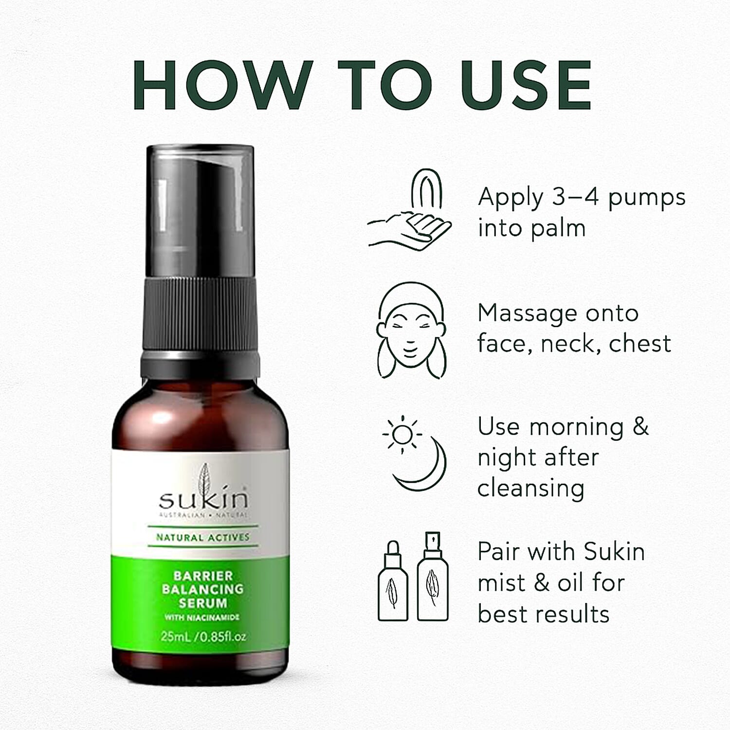 Sukin Natural Actives Barrier Balancing Serum - 25ml 8221233 4