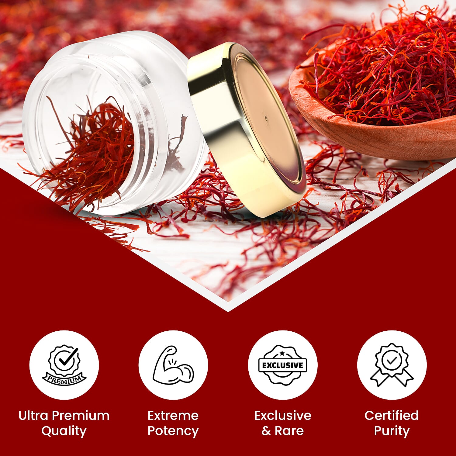 LIVMORE 100% Pure Authentic Kashmiri Saffron - 2 Grams 8225458 4