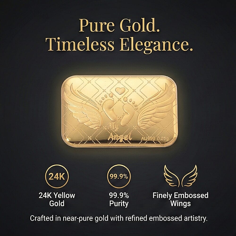 24K Yellow Gold Angel Embossed Collectable 8235367 2
