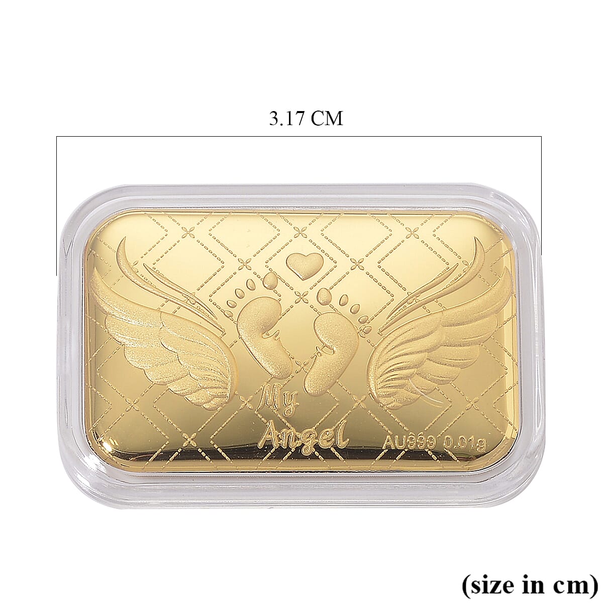 24K Yellow Gold Angel Embossed Collectable 8235367 6