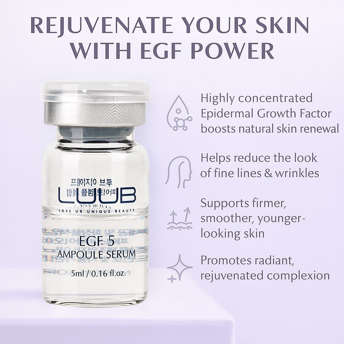 LLUB Set of 5 EGF Ampoules - 5 x 5ML 8239829 1