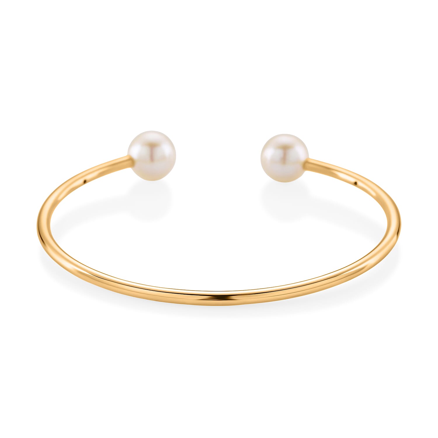 D'Joy White Edison Pearl Cuff Bangle (Size - 7) in 18K Yellow Gold Vermeil Sterling Silver 16.30 Ct. 8249660 5
