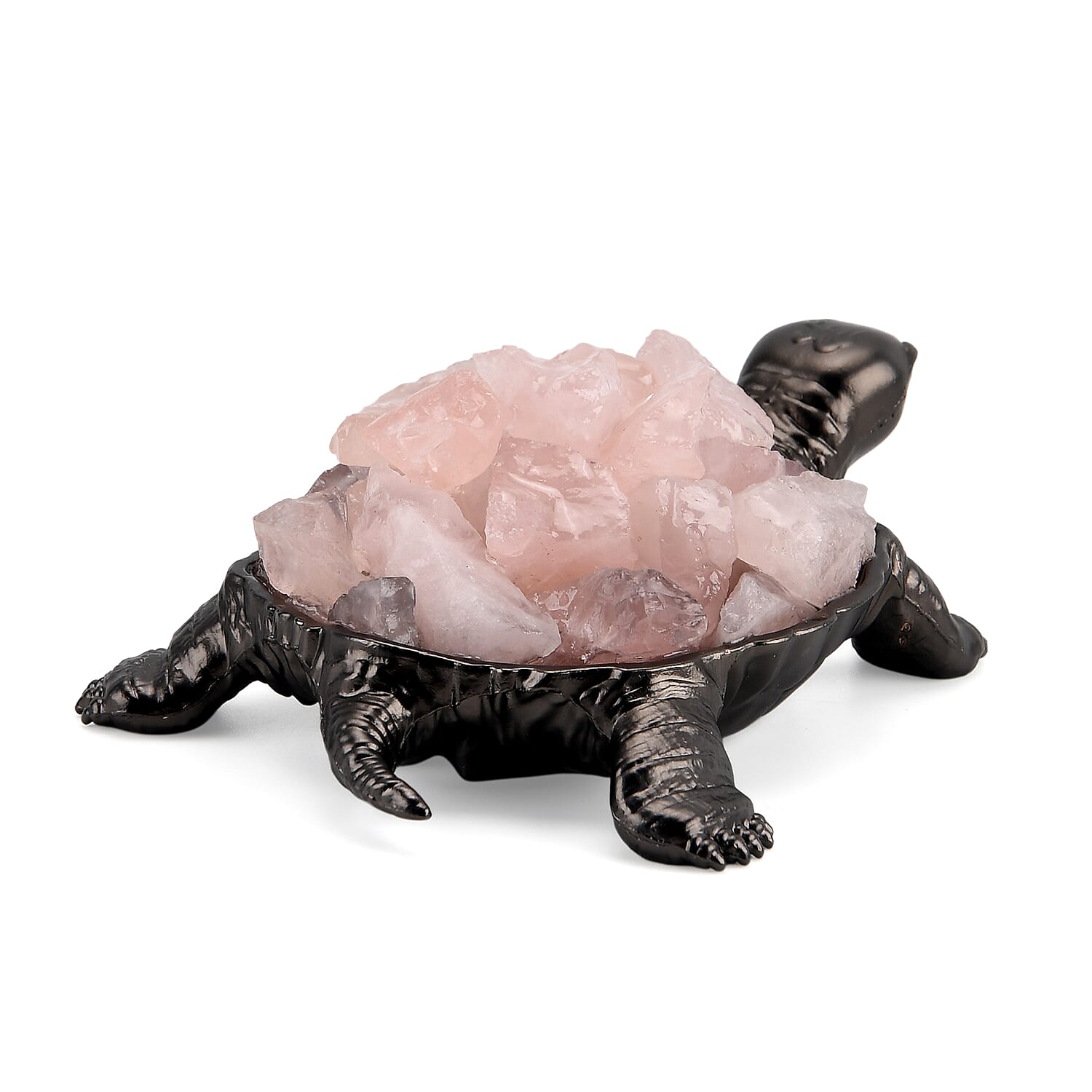 2-Piece Rose Quartz Crystal Turtle with Matching Bracelet - Pink V32352340 5