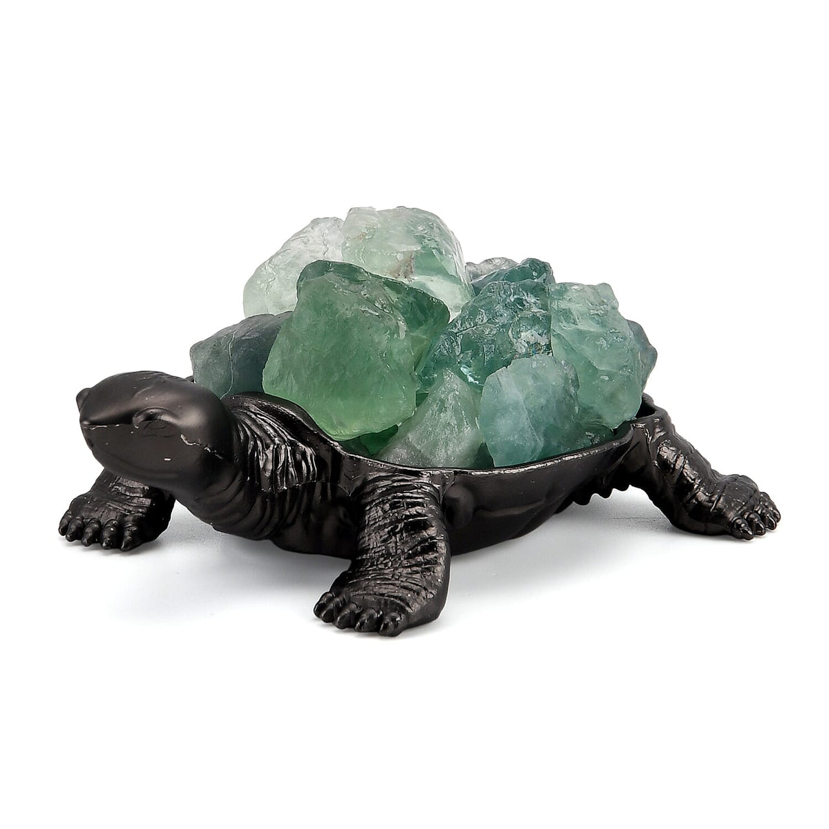 2-Piece Fluorite Crystal Turtle with Matching Bracelet - Green V32512368 3