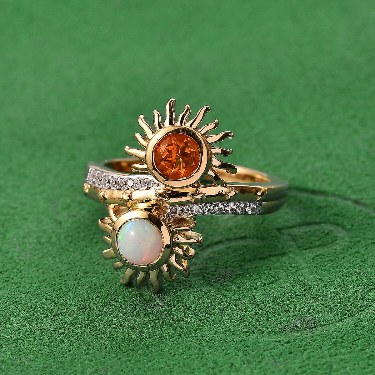 GP Celestial Dream Collection - Ethiopian Opal &amp; Multi Gemstones Ring in 18K Vermeil Yellow Gold Plated Sterling Silver 8253790 2
