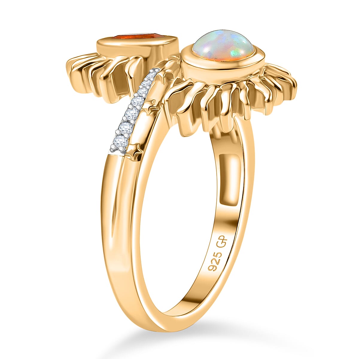 GP Celestial Dream Collection - Ethiopian Opal &amp; Multi Gemstones Ring in 18K Vermeil Yellow Gold Plated Sterling Silver 8253790 5