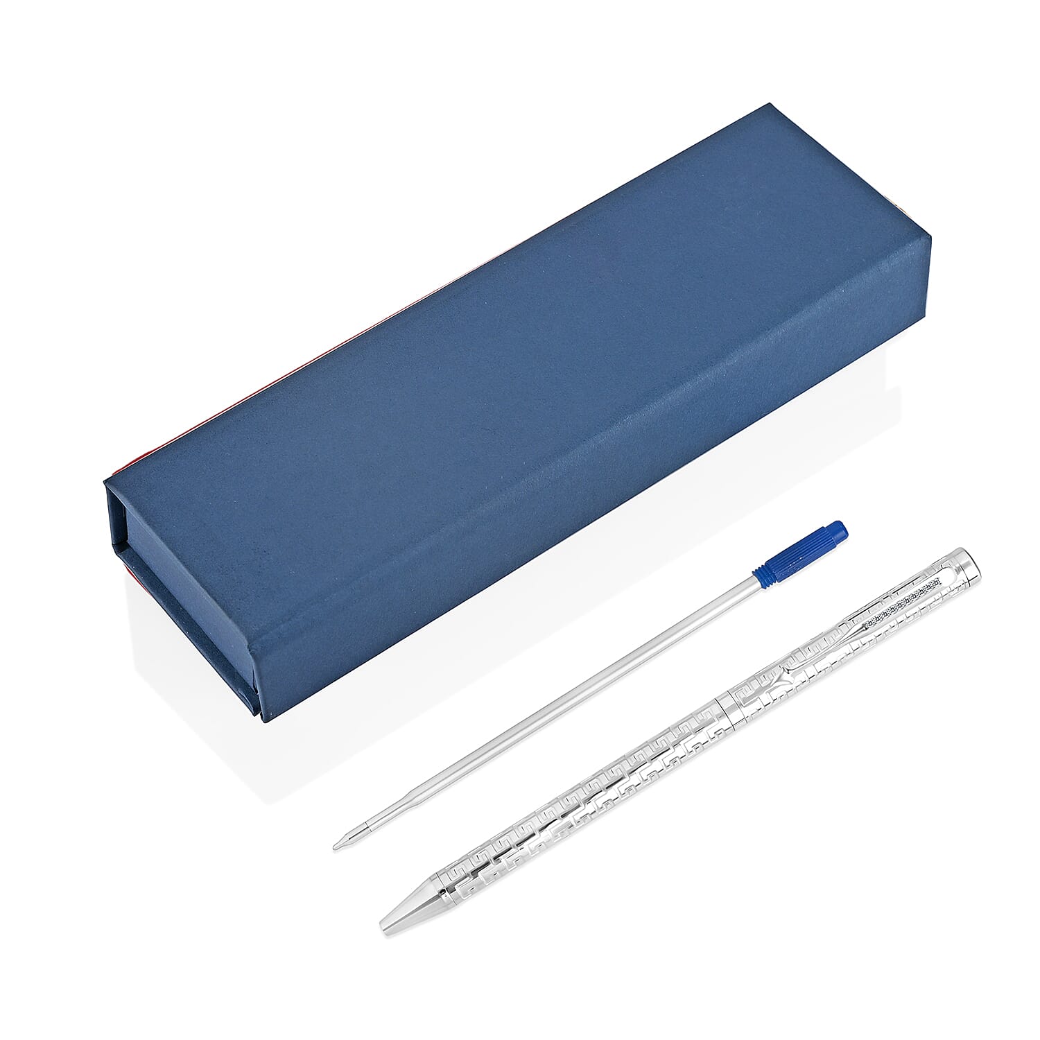 Luxuriant Lab Grown (SI G-H) Diamond Pen, 925 Silver,  9g, Roller Ballpoint Pen with 1 Extra Refill. 8258222 0