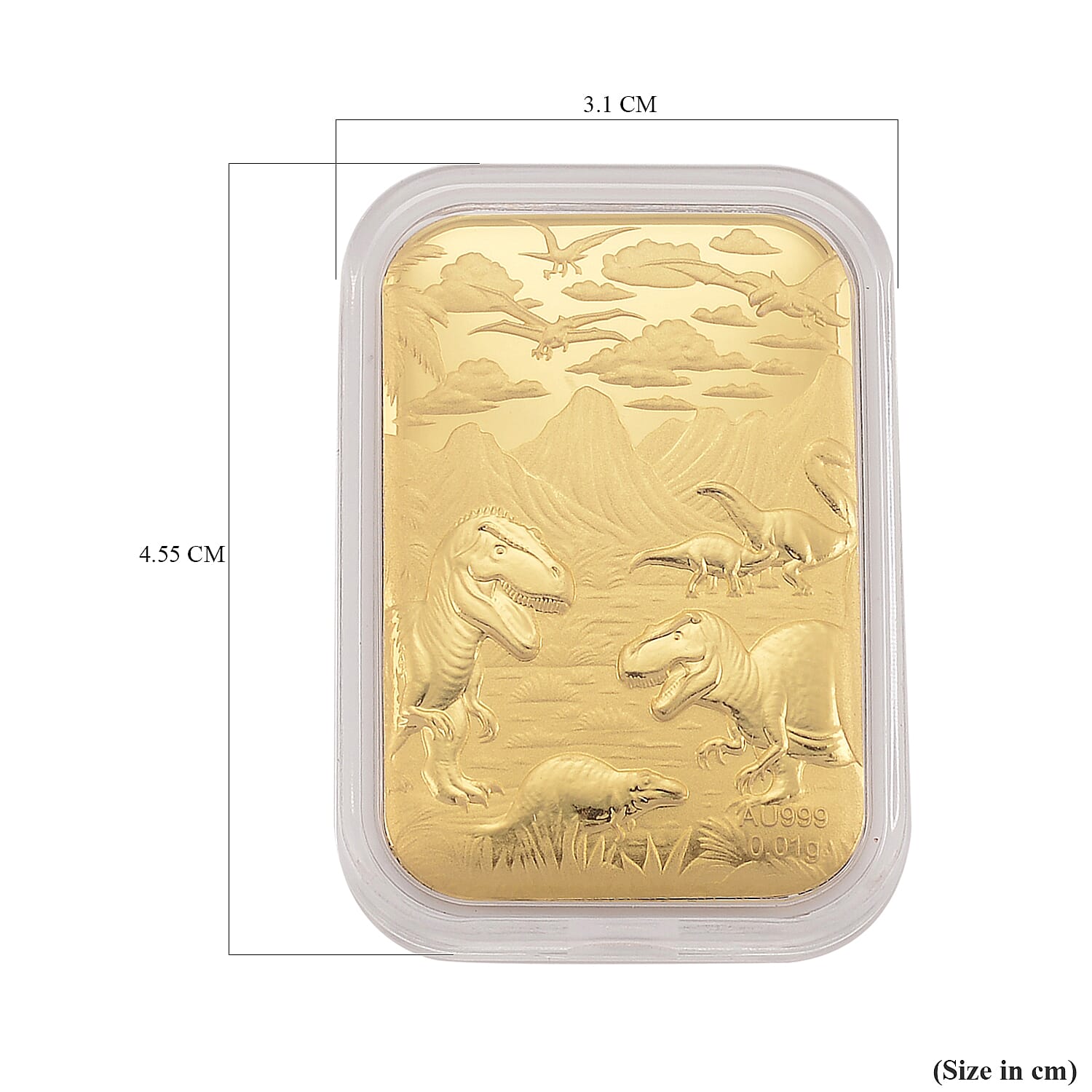 24K Yellow Gold Embossed Dinosaurs Collectable 8267610 6