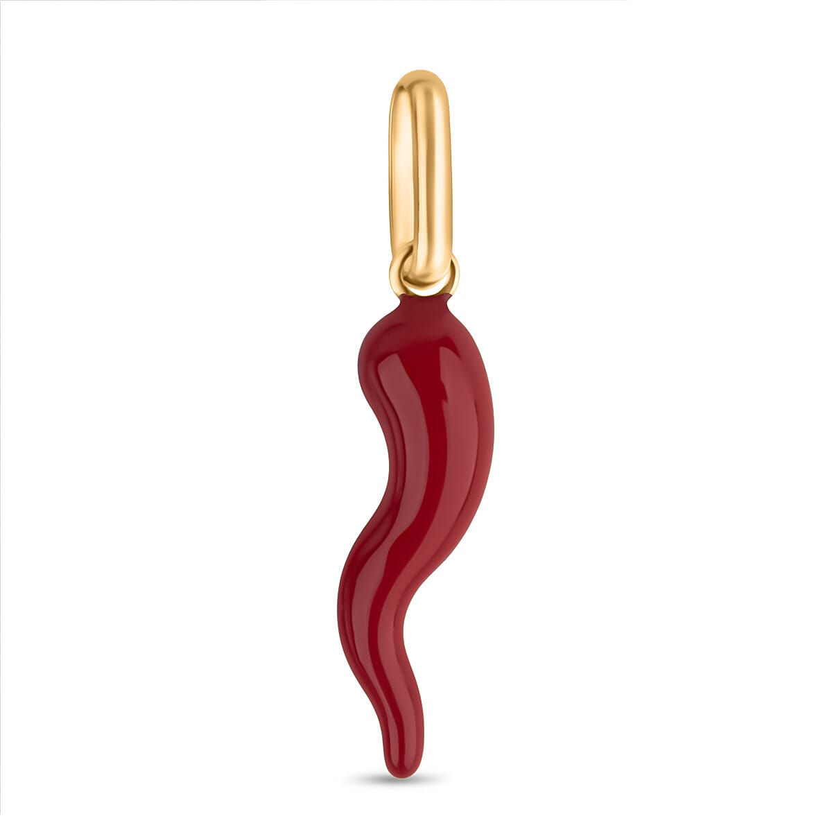 9K Yellow Gold Chilli Enamelled Pendant 8267706 0