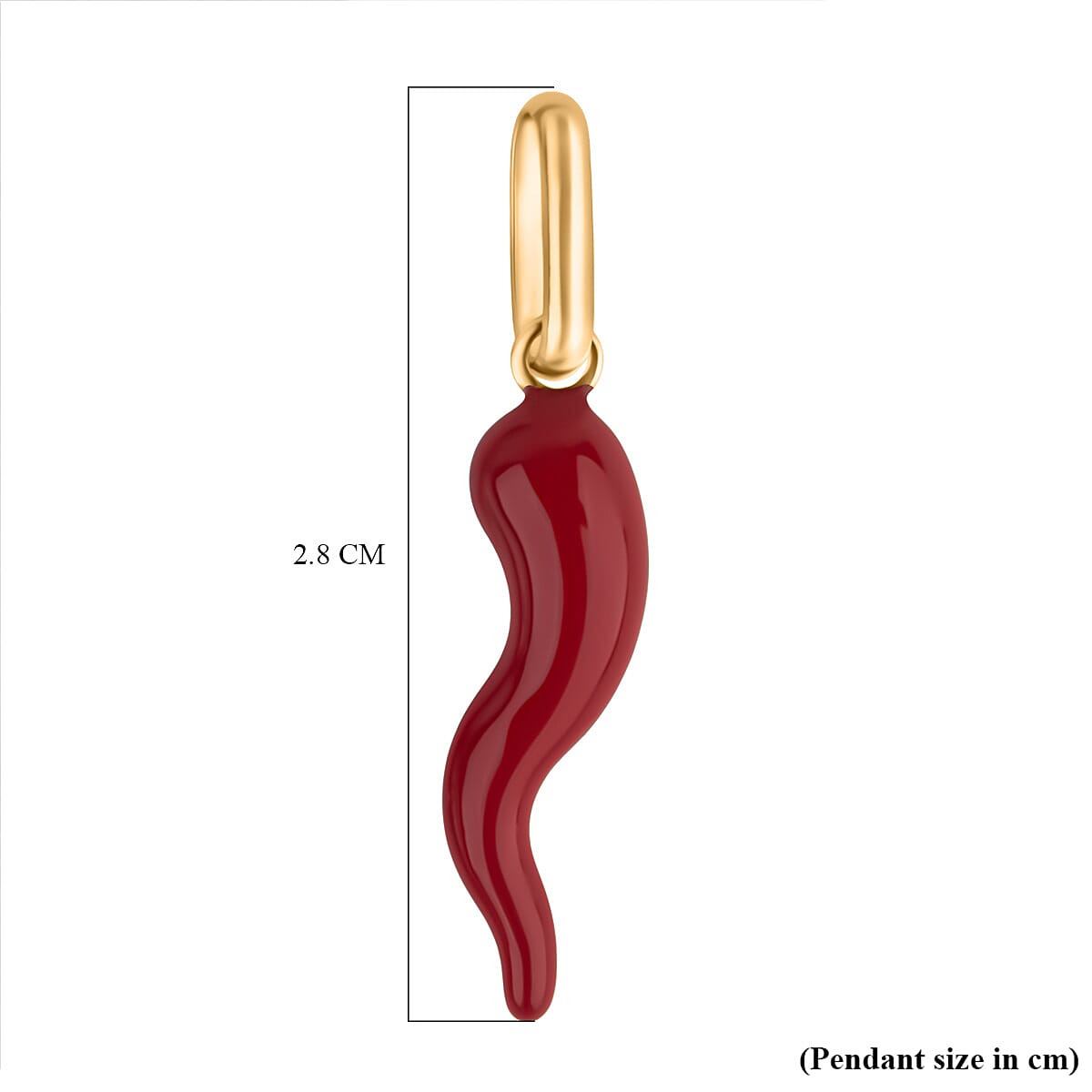 9K Yellow Gold Chilli Enamelled Pendant 8267706 7