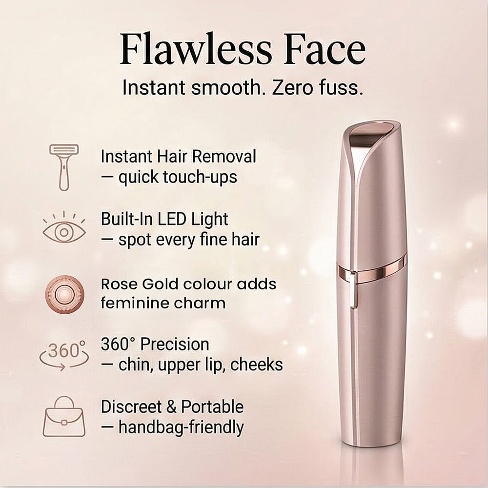 Finishing Touch Flawless Facial Hair Remover - Rose Gold 8276107 1