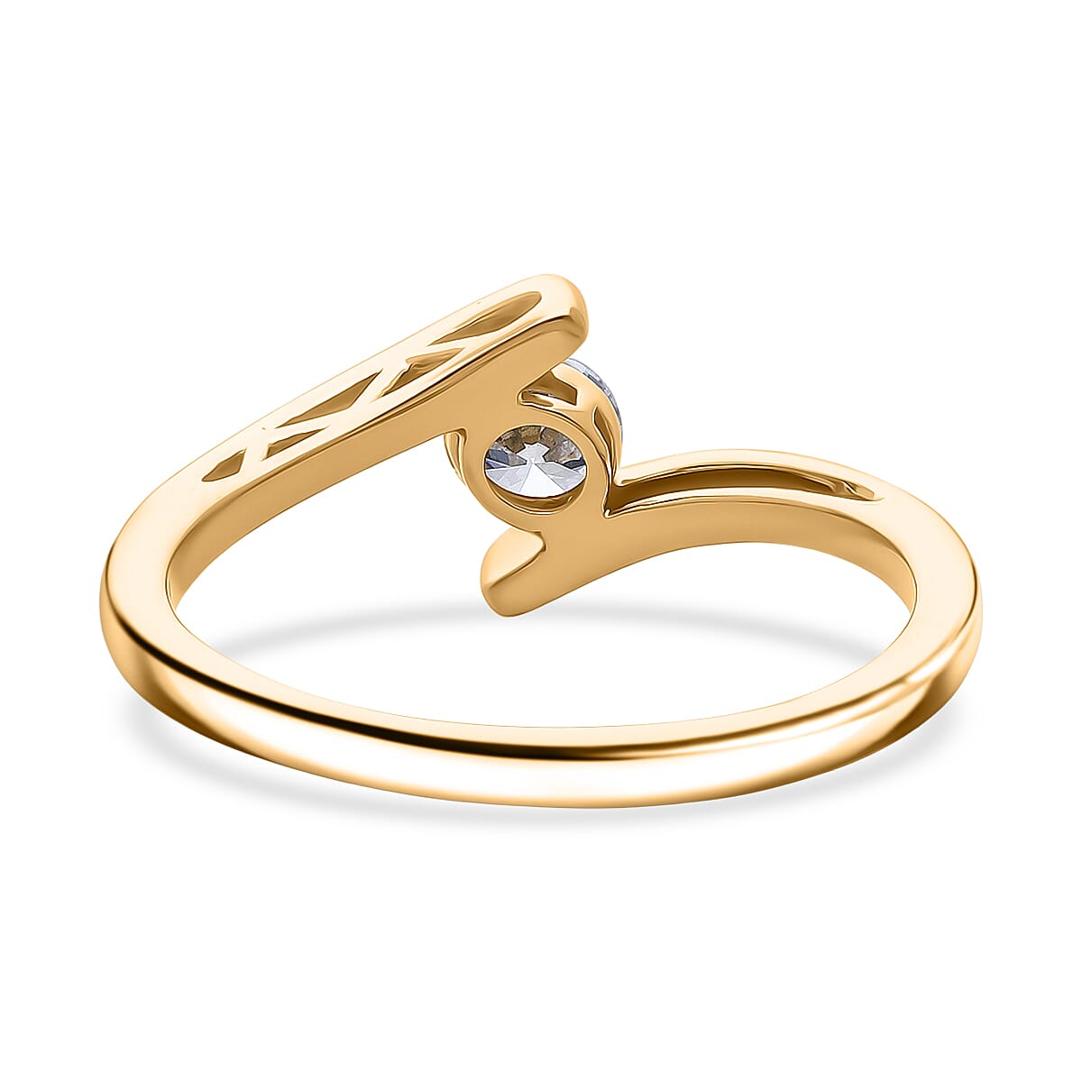 LUXURIANT 0.5 Ct. Lab Grown Diamond Round-Cut Solitaire Ring in 18K Vermeil Yellow Gold Plated Sterling Silver (SI-GH) 8276850 5