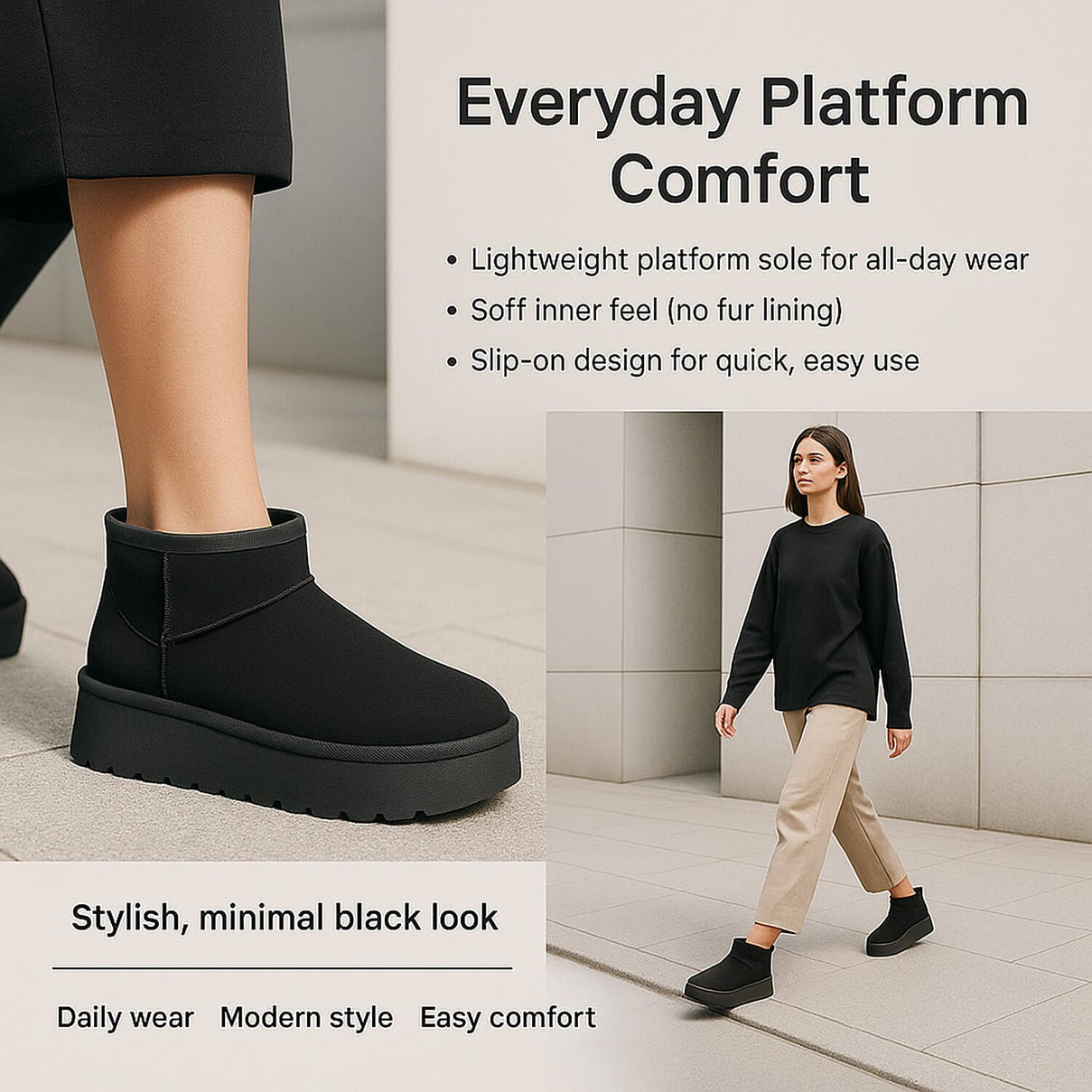 Emma Colleen Mini Platform Boot with Fleece Lining V32365333 3