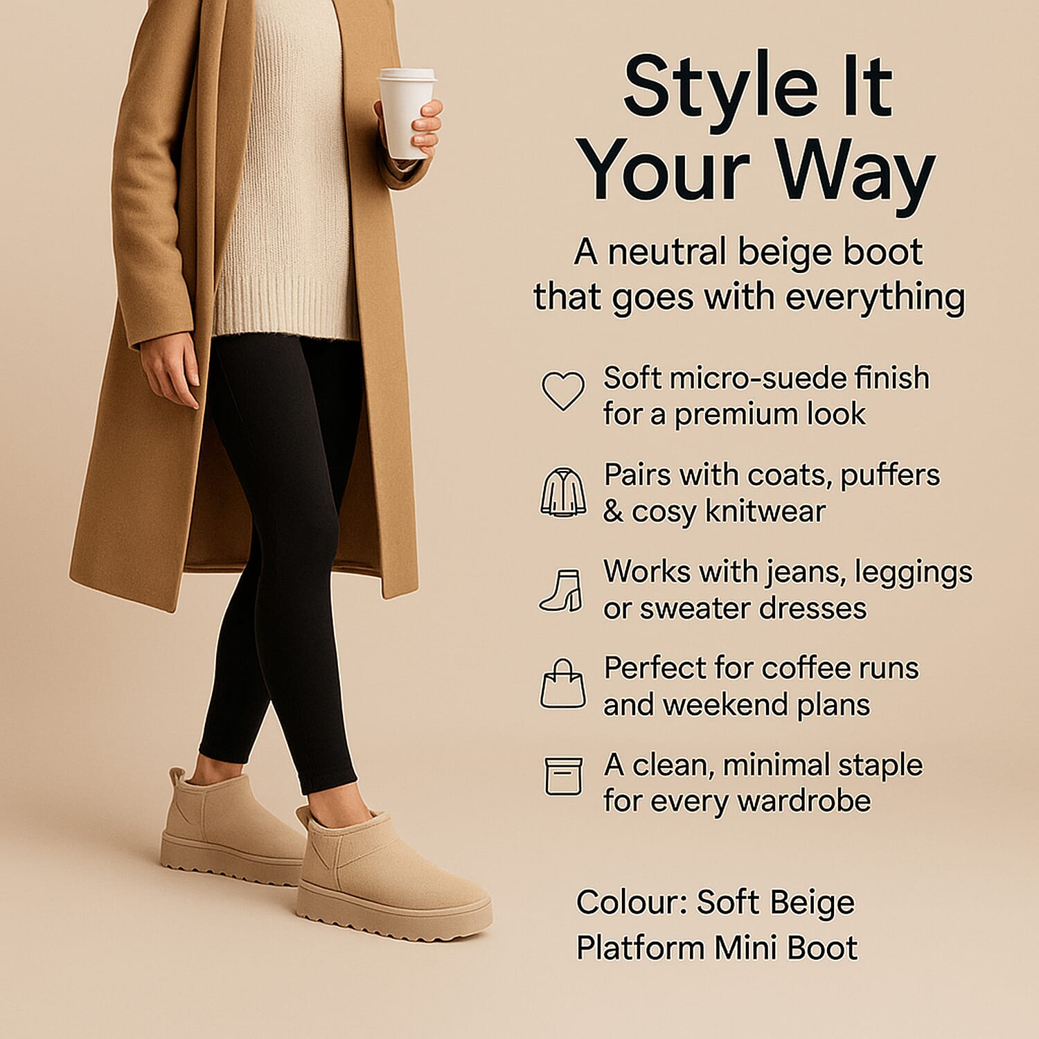 Emma Colleen Mini Platform Boot with Fleece Lining V32355897 2
