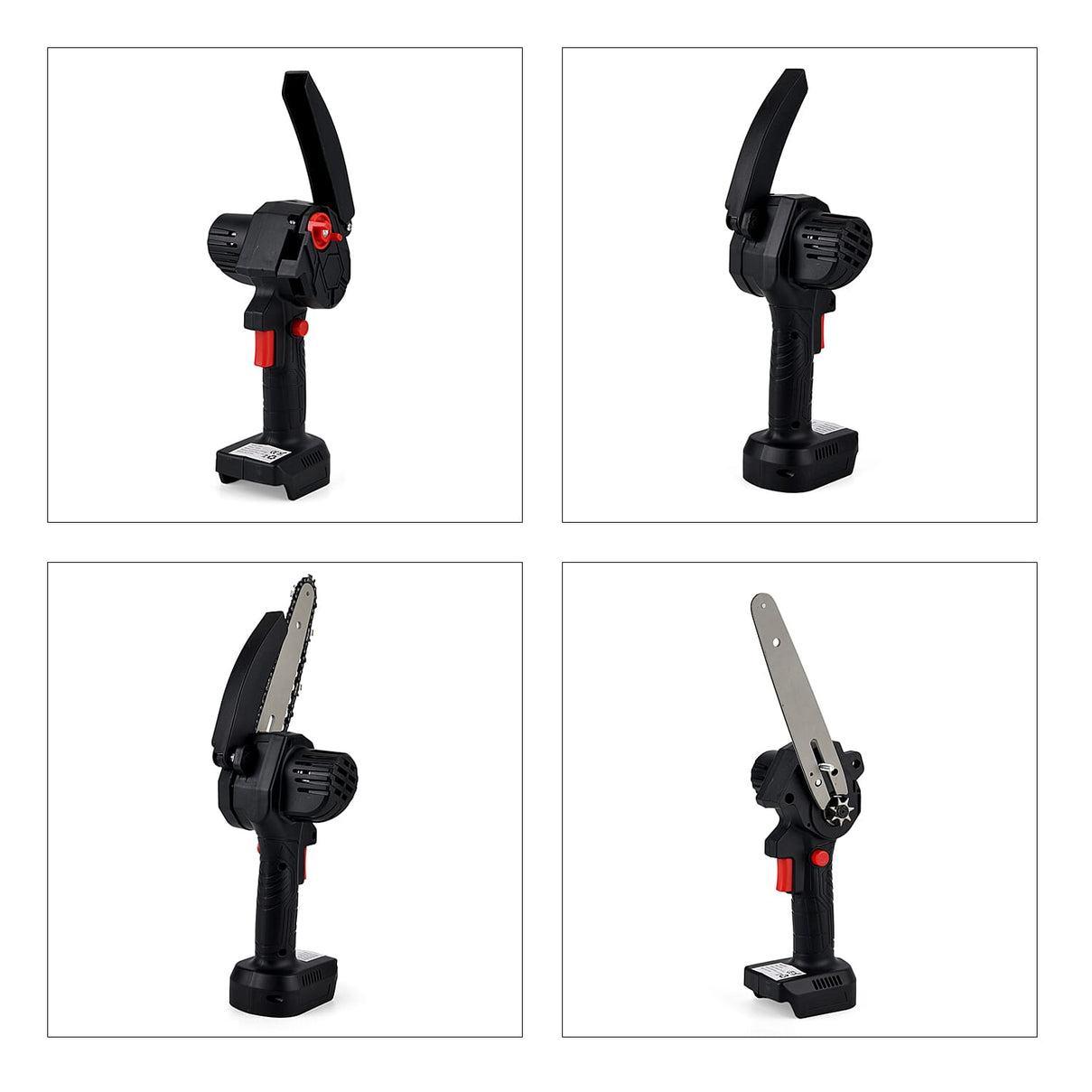 Livmore Handheld Cordless Chainsaw, 2x Batteries, 2x 6-Inch Chains - 20,000 Rpm Motor And 180W Power - Black V32366185 8