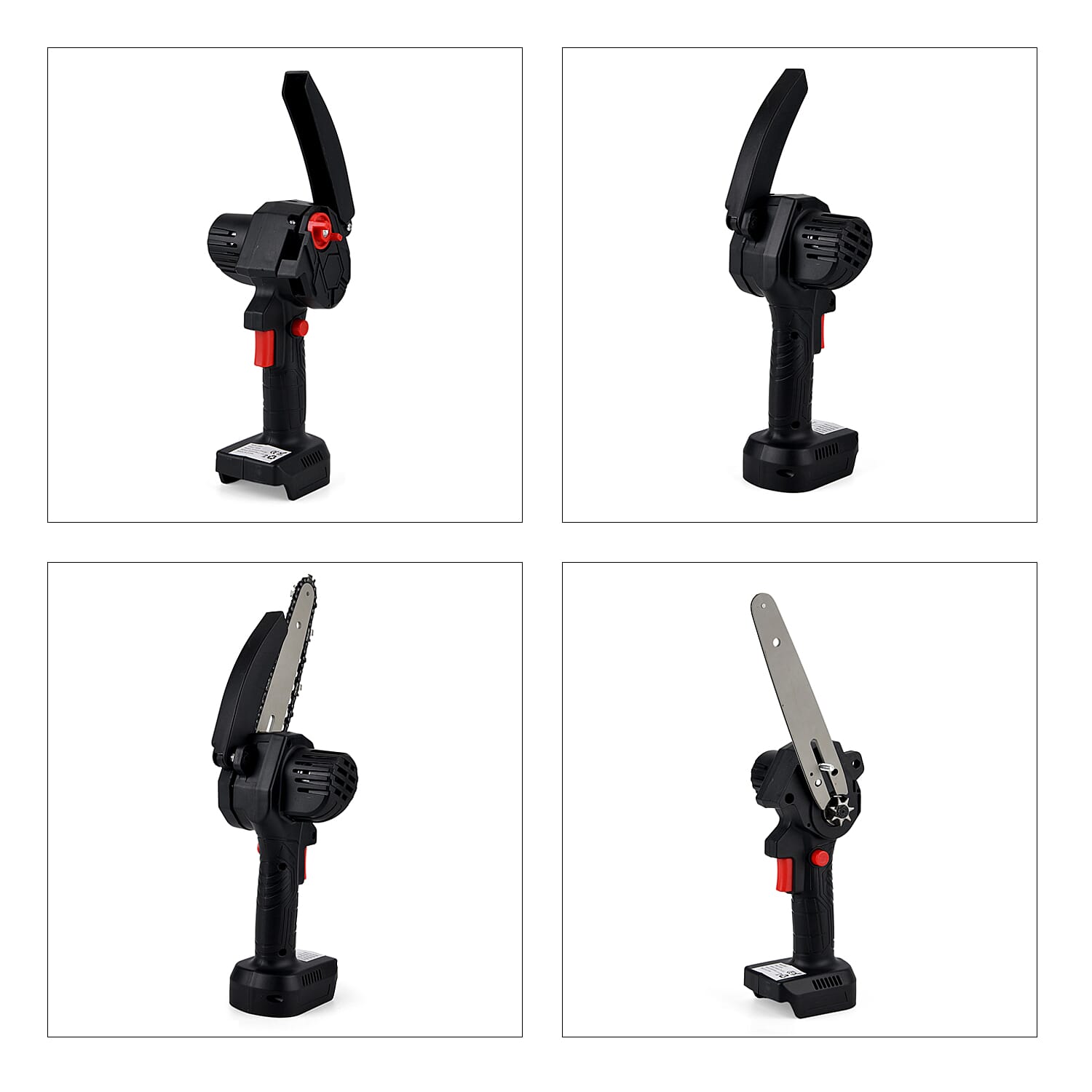 Livmore Handheld Cordless Chainsaw, 2x Batteries, 2x 6-Inch Chains - 20,000 Rpm Motor And 180W Power - Black V32366185 8