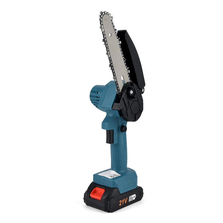 Livmore Handheld Cordless Chainsaw, 2x Batteries, 2x 6-Inch Chains - 20,000 Rpm Motor And 180W Power - Teal 8286077 1