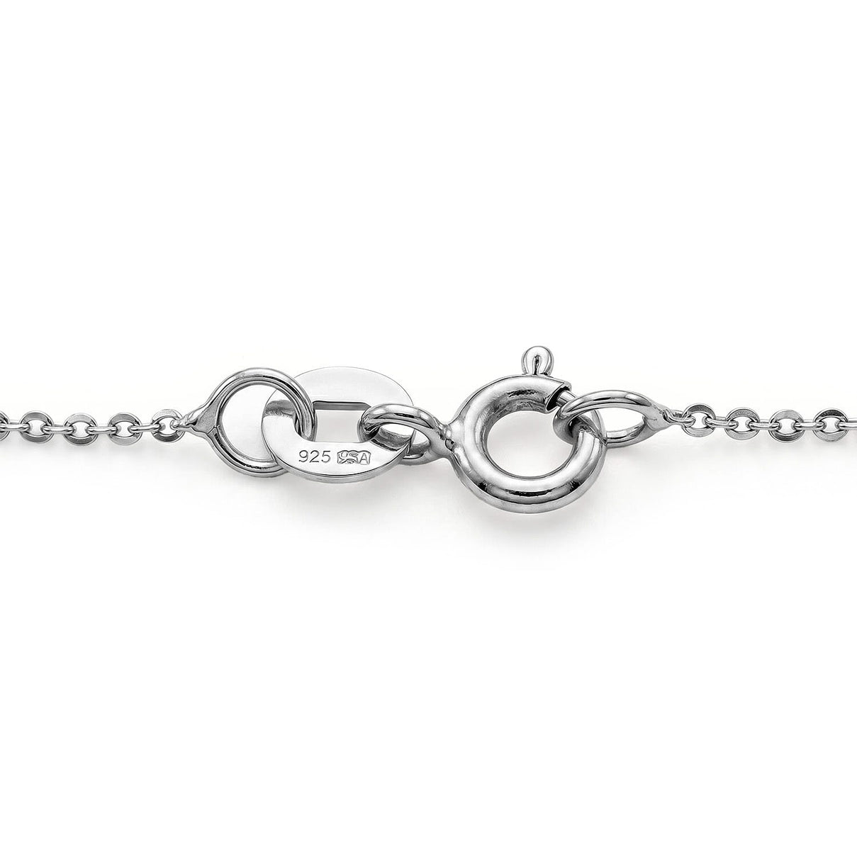 LUXURIANT 0.5 Ct. Lab Grown Diamond Bubble Circle Necklace (Size - 20) in Rhodium Overlay Sterling Silver 8286268 4