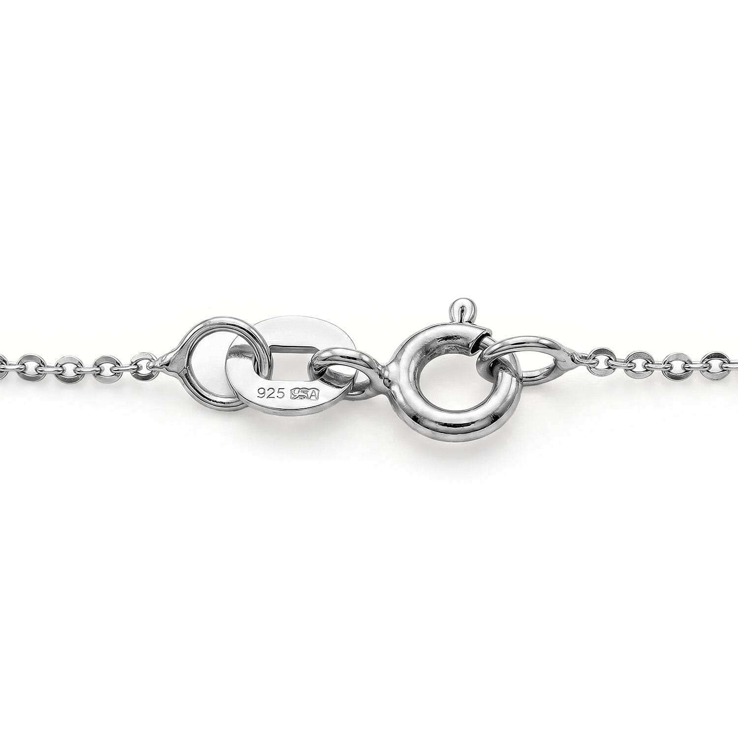 LUXURIANT 0.5 Ct. Lab Grown Diamond Bubble Circle Necklace (Size - 20) in Rhodium Overlay Sterling Silver 8286268 4