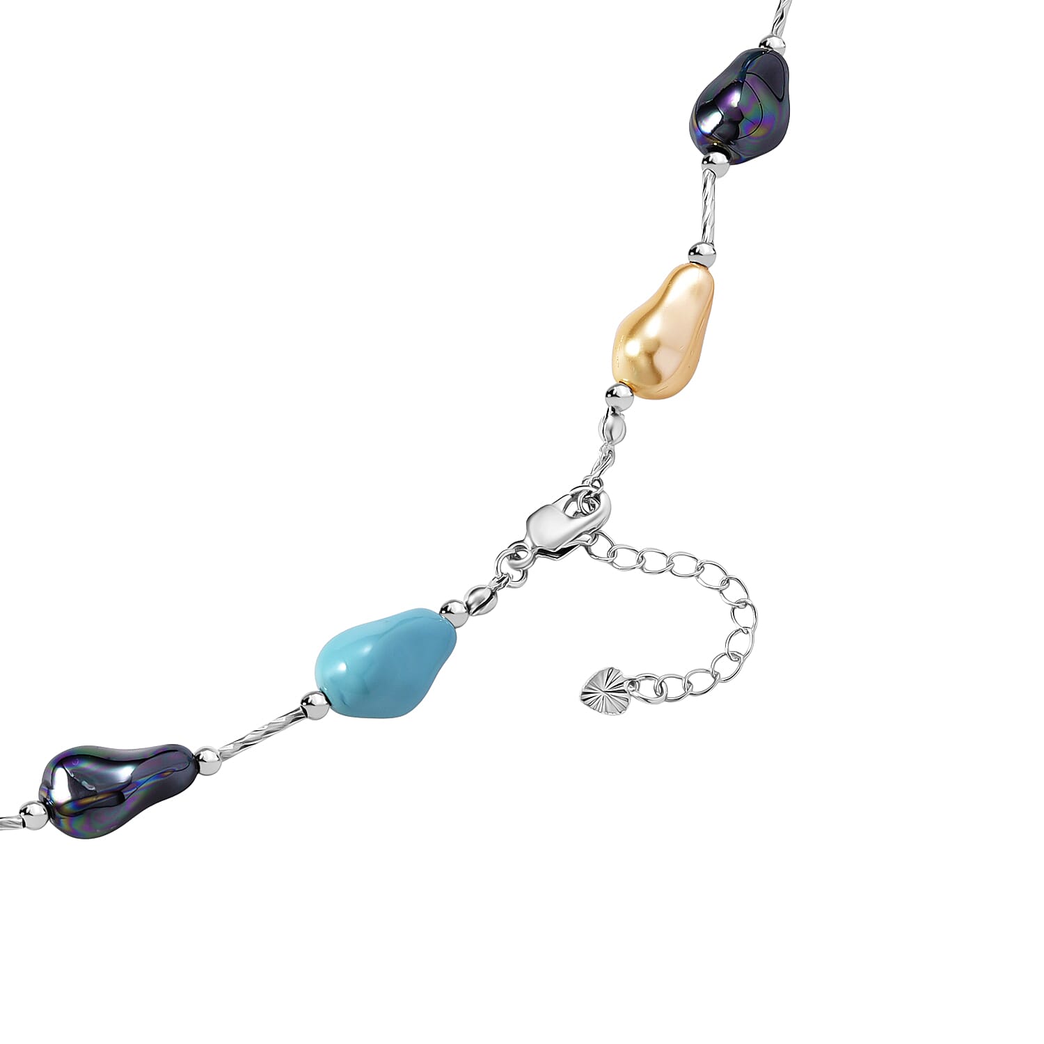 Multi Colour Shell Pearl Necklace (Size 28 - 2 Ext) with Lobster Clasp V32353762 5