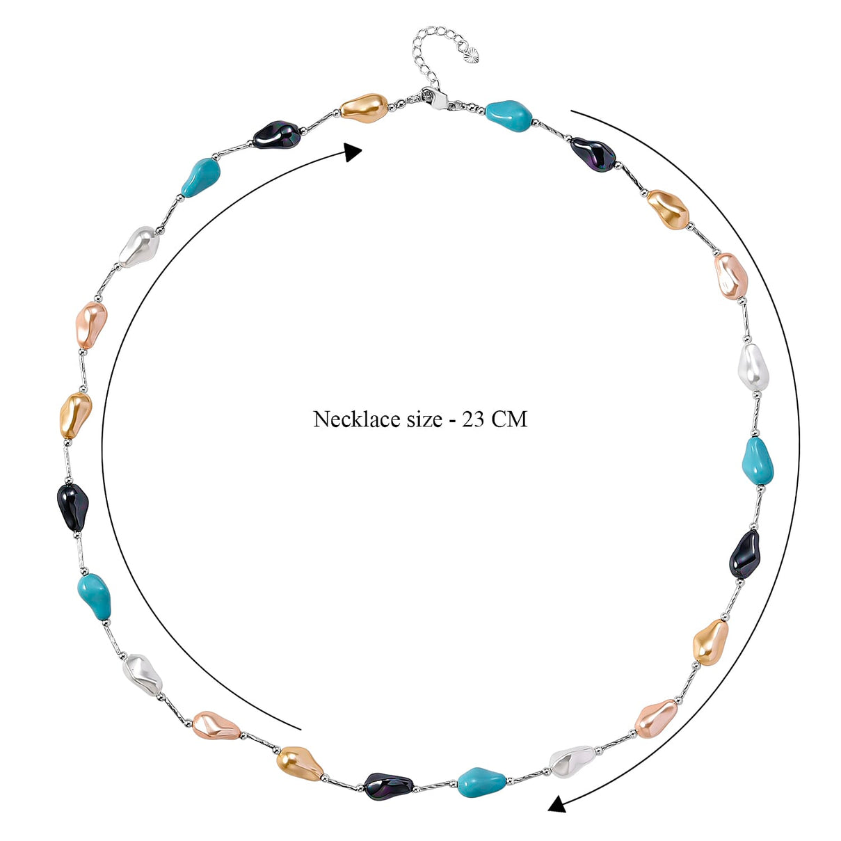 Multi Colour Shell Pearl Necklace (Size 28 - 2 Ext) with Lobster Clasp V32354472 6