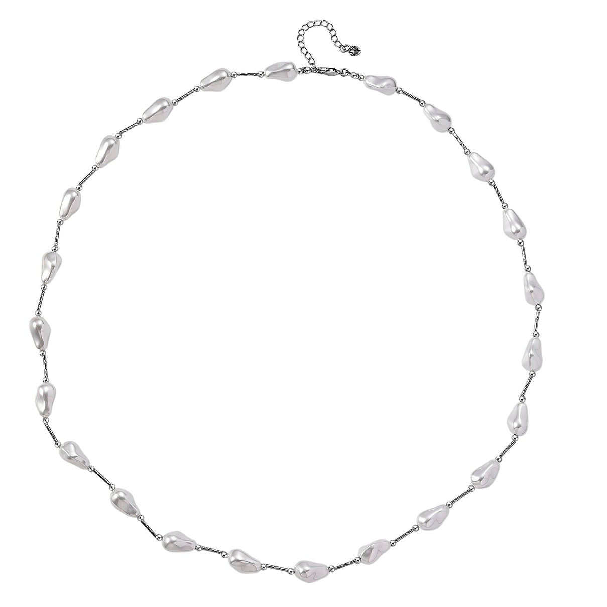 White Colour Shell Pearl Necklace (Size 28 - 2 Ext) with Lobster Clasp V32354283 4
