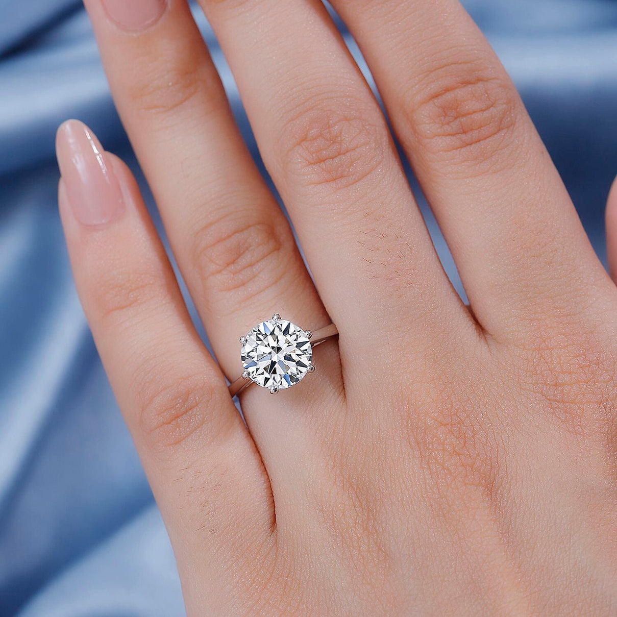 Luxuriant 950 Platinum IGI Certified (VS/EF) Lab Grown Diamond Solitaire Ring 3.00 Ct, Platinum Wt. 5.58 Gms. 8287231 3