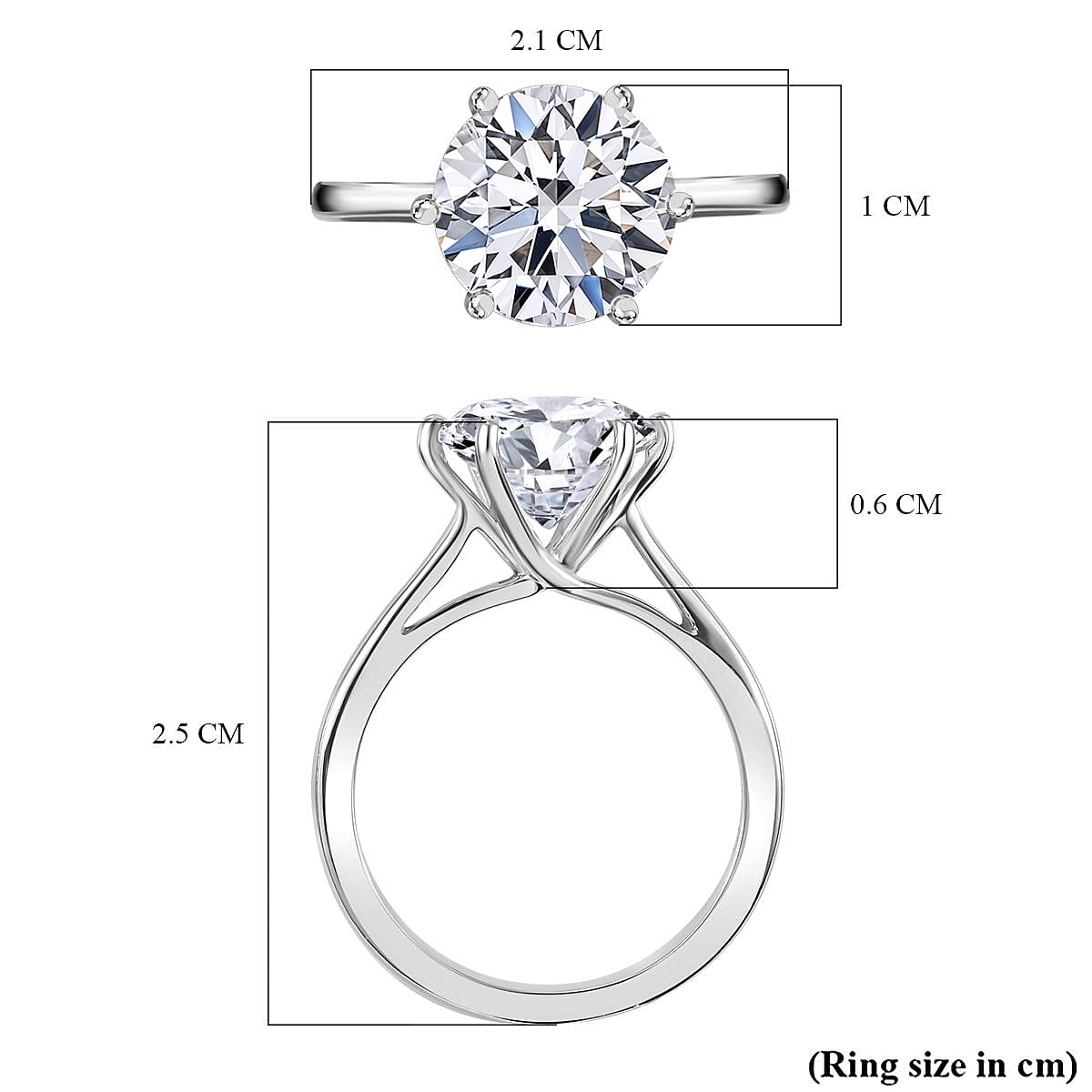 Luxuriant 950 Platinum IGI Certified (VS/EF) Lab Grown Diamond Solitaire Ring 3.00 Ct, Platinum Wt. 5.58 Gms. 8287231 6