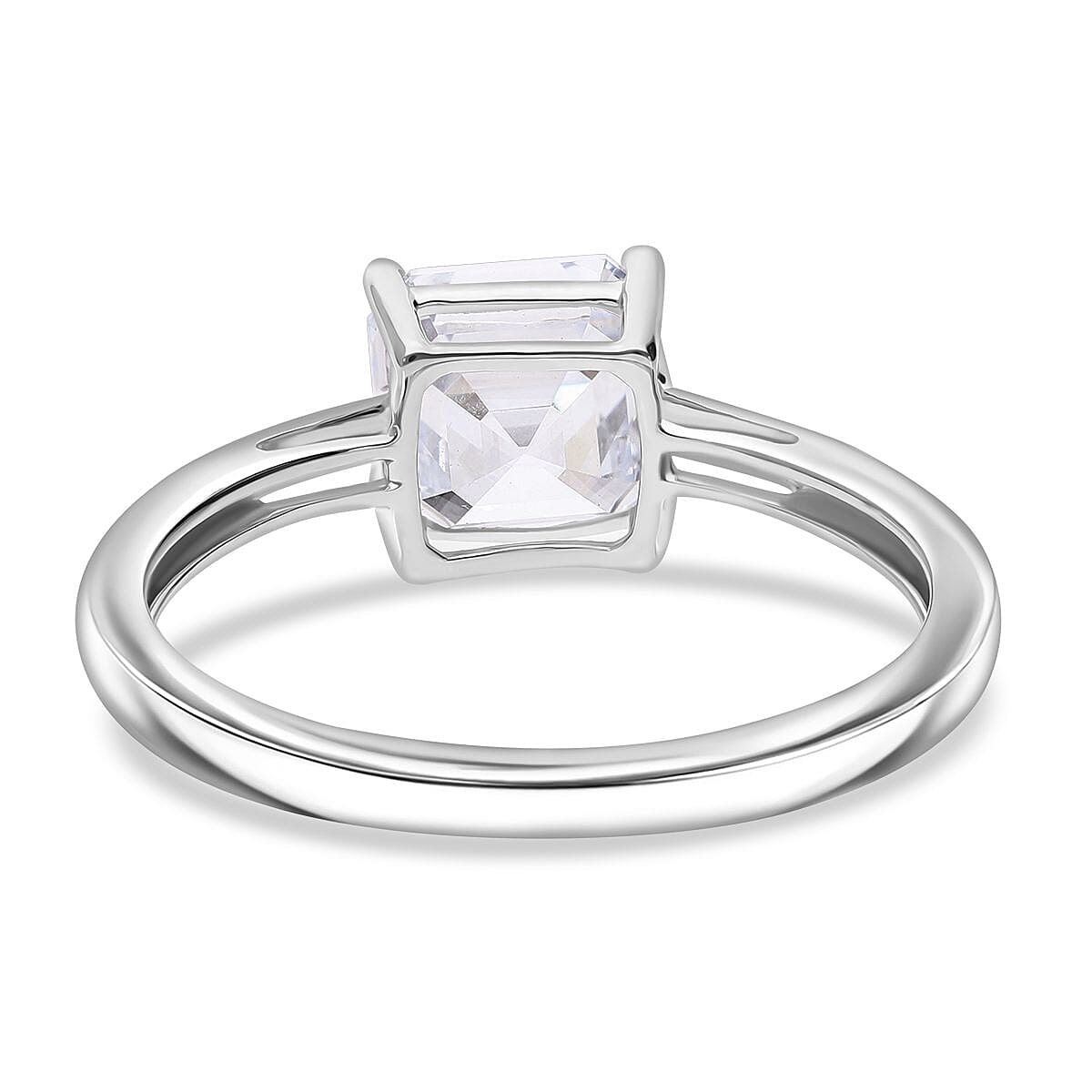 LUXURIANT 3 Ct. Lab Grown Diamond Asscher-Cut Solitaire Ring in 950 Platinum 8288021 4
