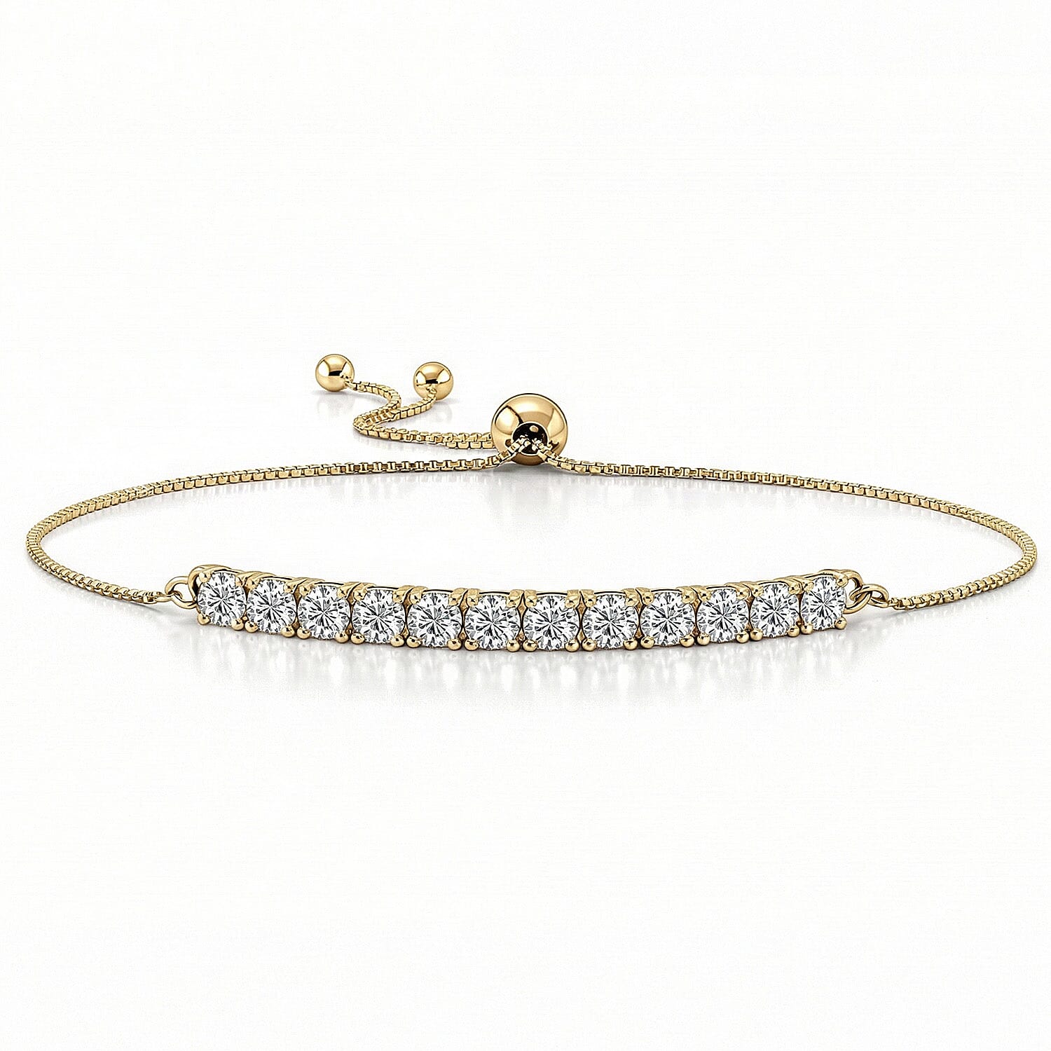1.4 Ct. Moissanite Bolo bracelet in 925 White Silver 8299430 0