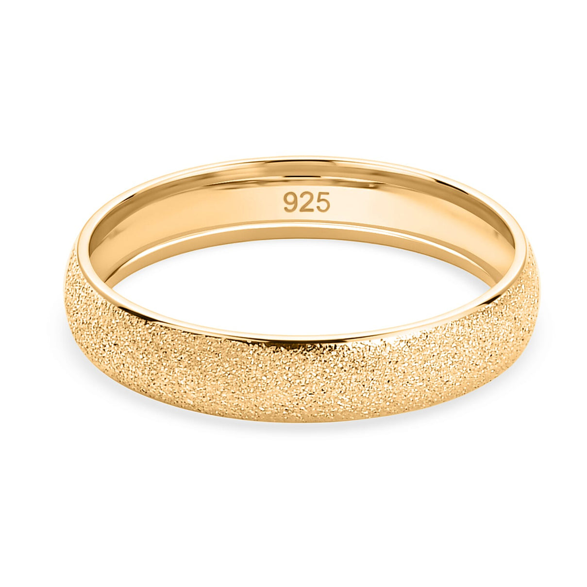 Yellow Gold Plated Sterling Silver Band Ring 8299973 0