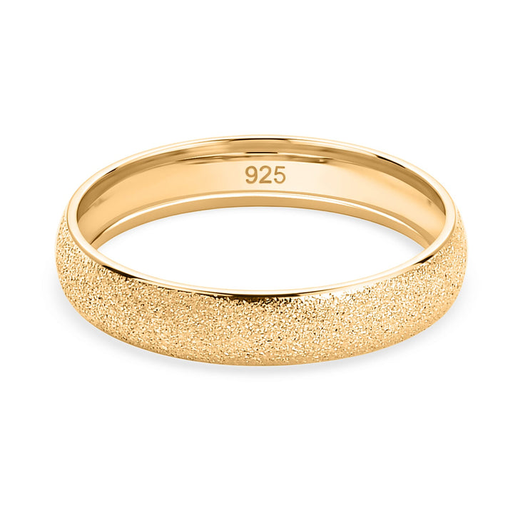 Yellow Gold Plated Sterling Silver Band Ring 8299973 1