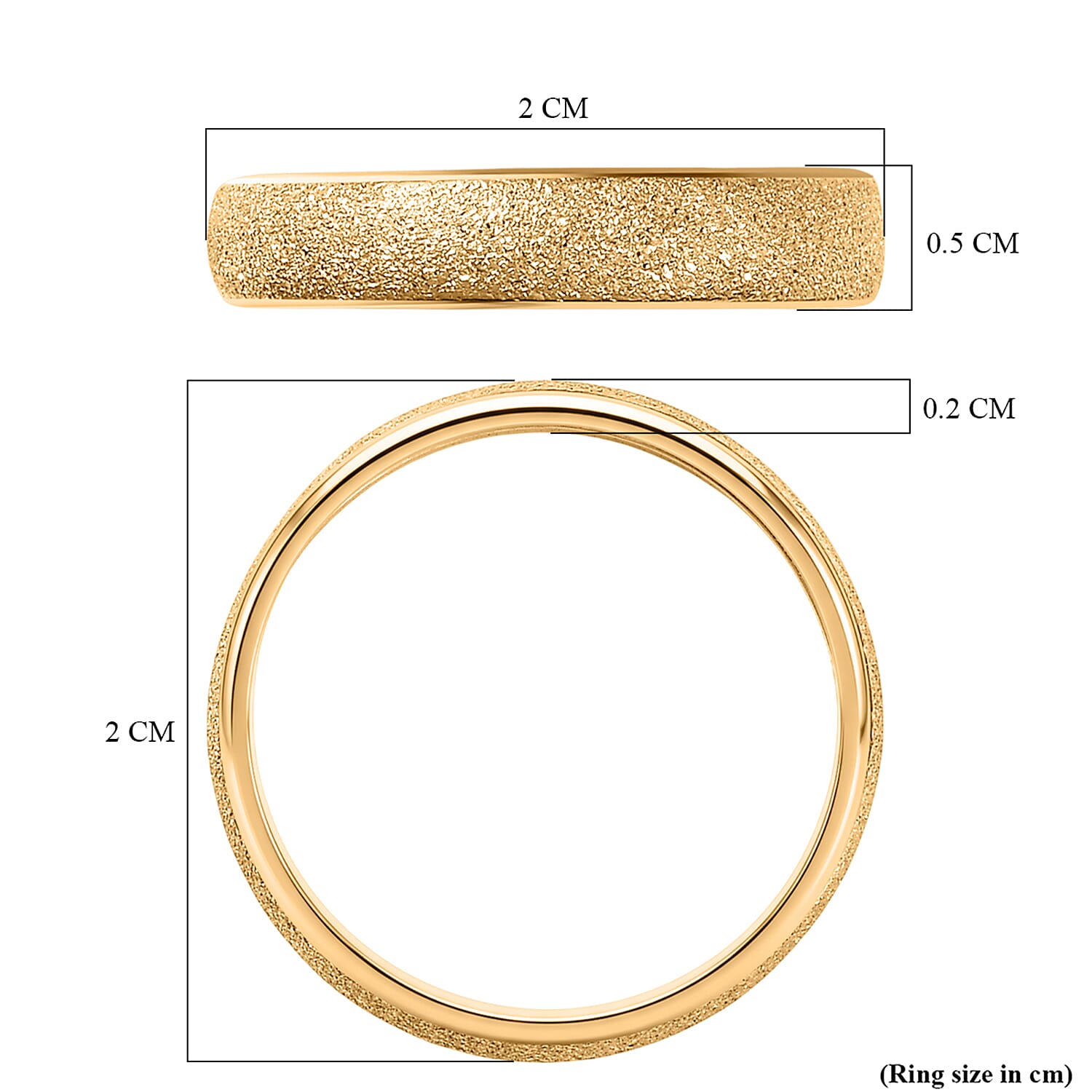 Yellow Gold Plated Sterling Silver Band Ring 8299973 4