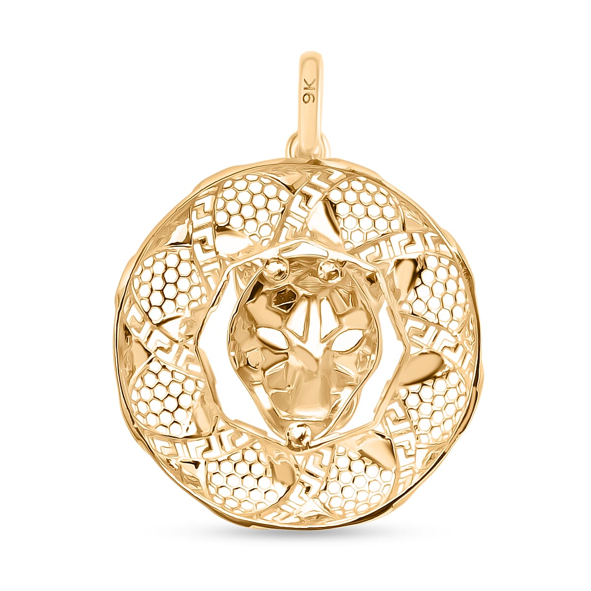 Designer Inspired Close Out - 9K Yellow Gold Enamelled Panther Pendant 8302680 8