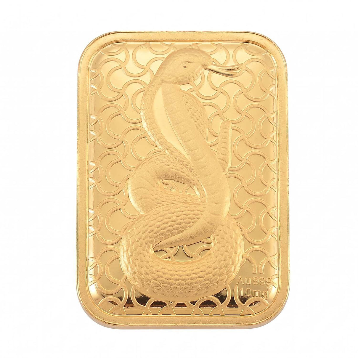 24K Yellow Gold (99.9% Purity) Embossed Snake Collectable (39.50 X 25.70) 8319600 0