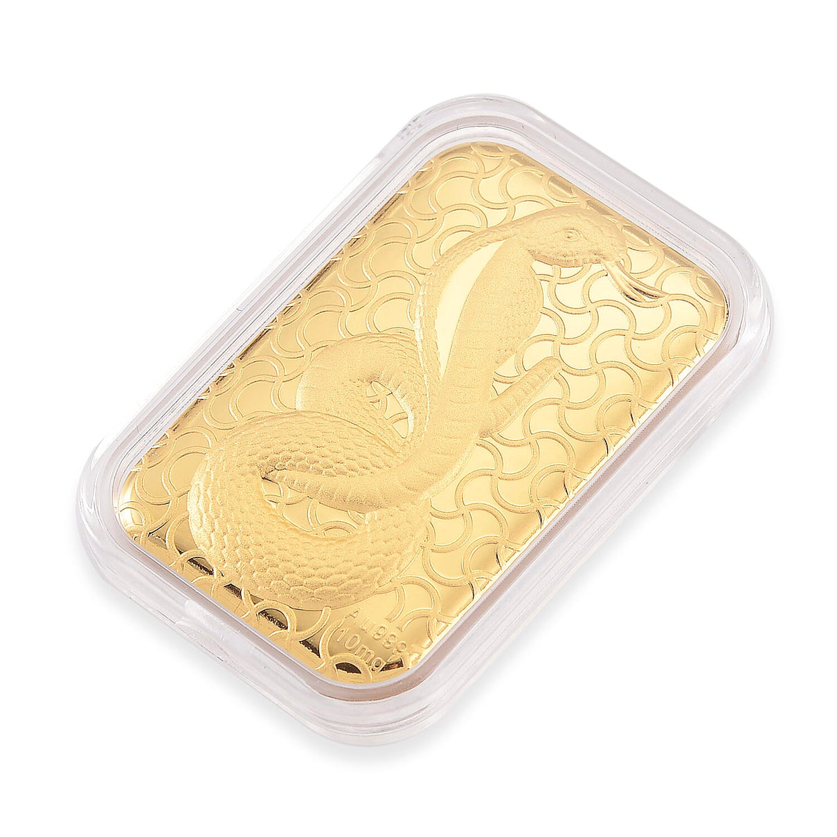 24K Yellow Gold (99.9% Purity) Embossed Snake Collectable (39.50 X 25.70) 8319600 3
