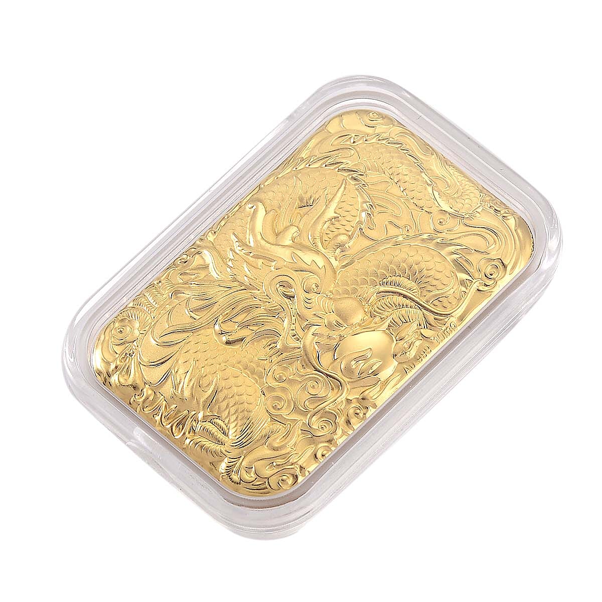 24K Yellow Gold (99.99% Purity) Dragon Embossed Collectable (39.60 x 25.70 MM) 8324155 6