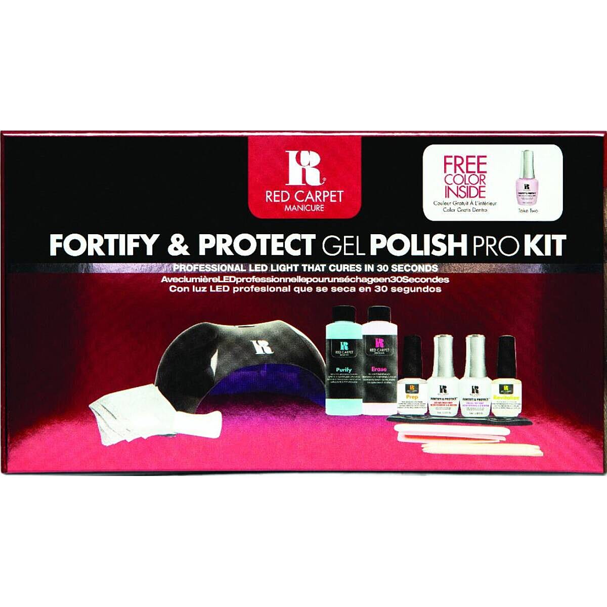 Red Carpet Manicure Fortify &amp; Protect Kit â€“ Essentials for UV/LED Gel Application, Long-Lasting, Chip-Resistant Manicure (Worth Â£79) 8325427 0