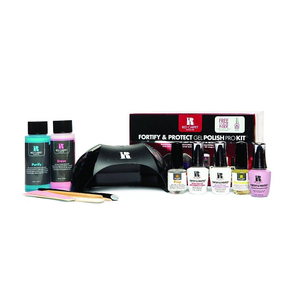 Red Carpet Manicure Fortify &amp; Protect Kit â€“ Essentials for UV/LED Gel Application, Long-Lasting, Chip-Resistant Manicure (Worth Â£79) 8325427 3
