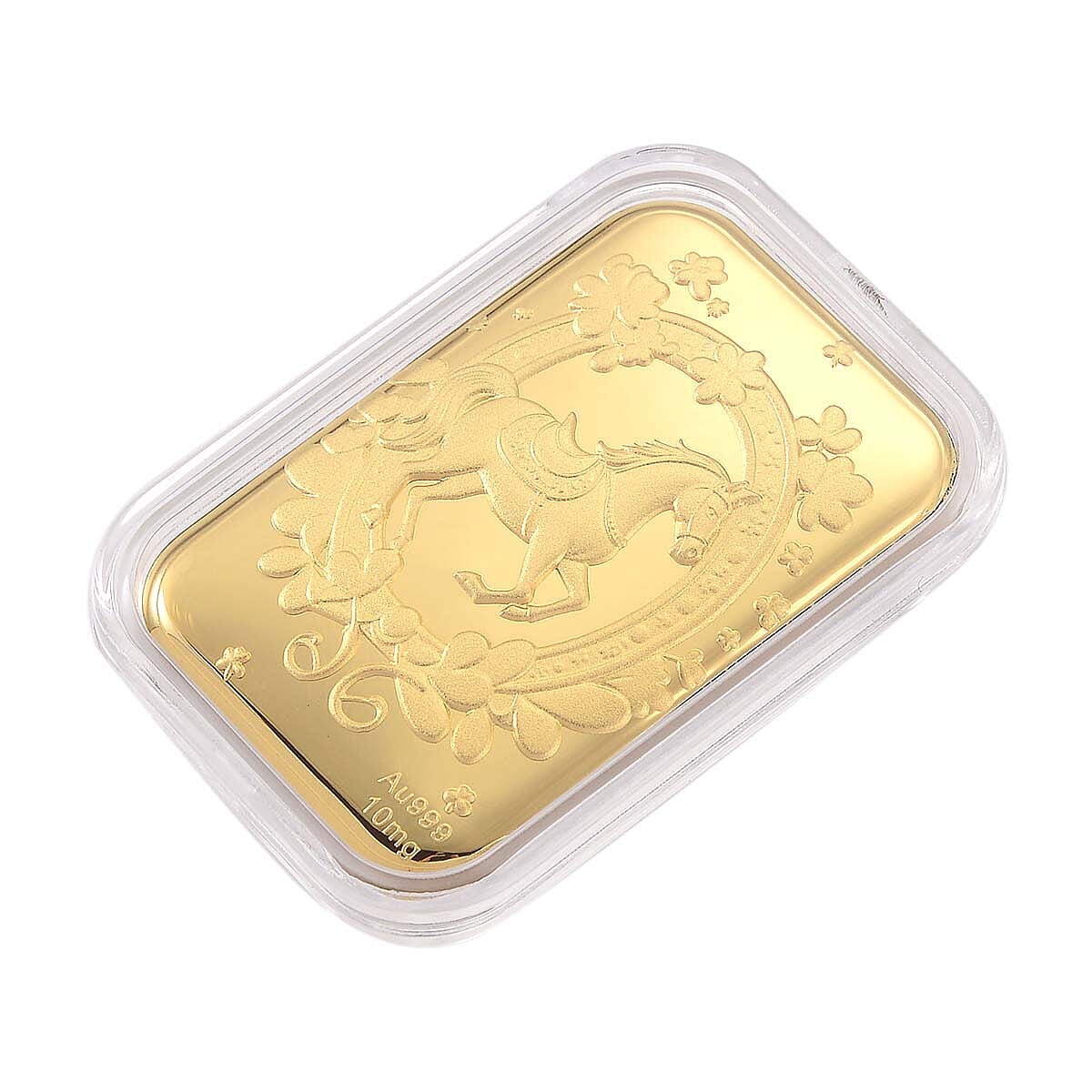 24K Yellow Gold (99.99% Purity) Horse Embossed Collectable (39.80 x 25.65 MM) 8328243 6