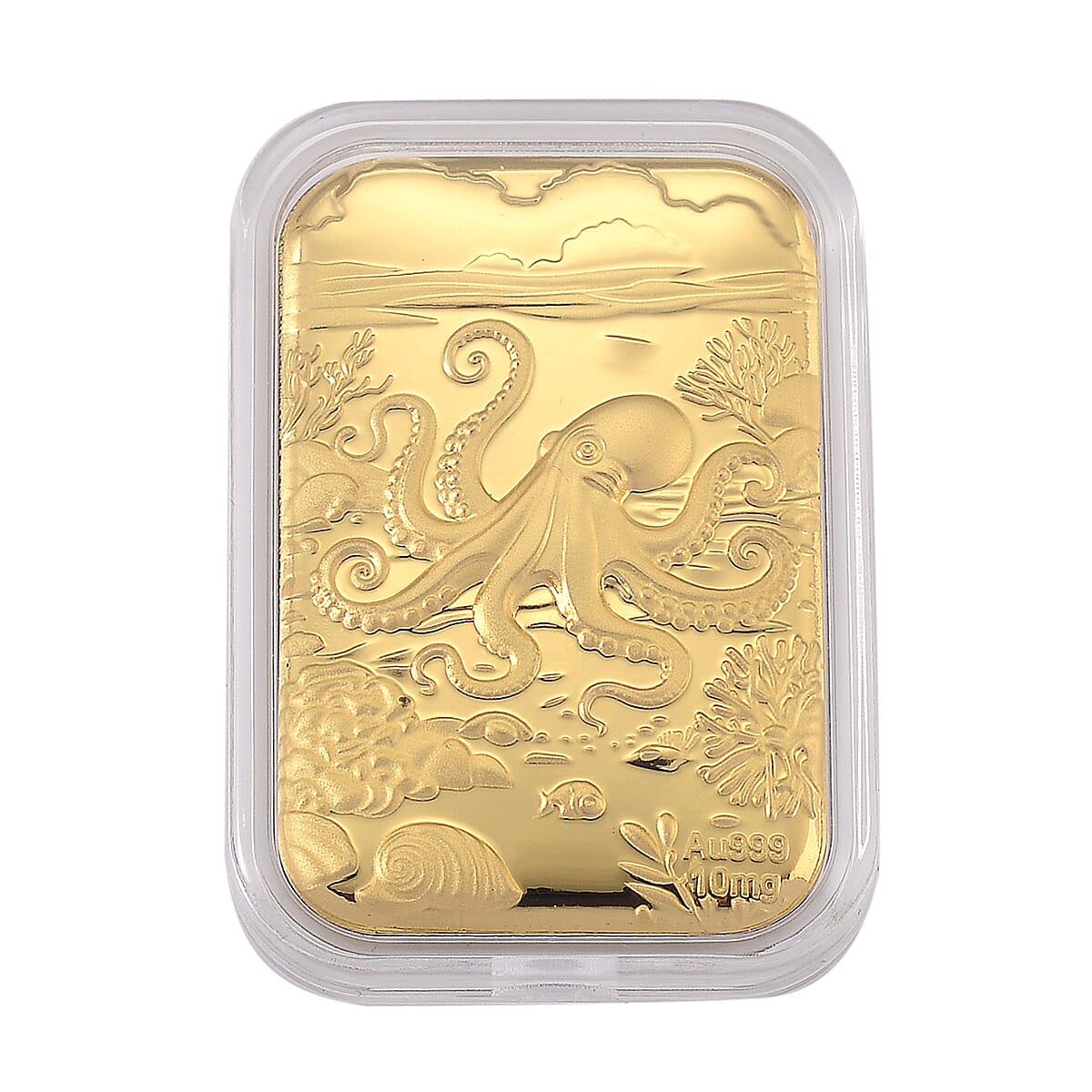 24K Yellow Gold  (99.99% Purity) Octopus Embossed Collectable (39.65 x 25.70 MM) 8328251 0