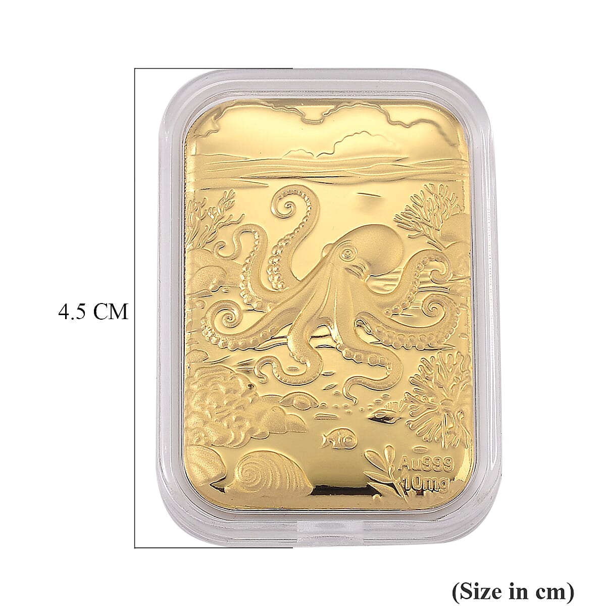 24K Yellow Gold  (99.99% Purity) Octopus Embossed Collectable (39.65 x 25.70 MM) 8328251 7