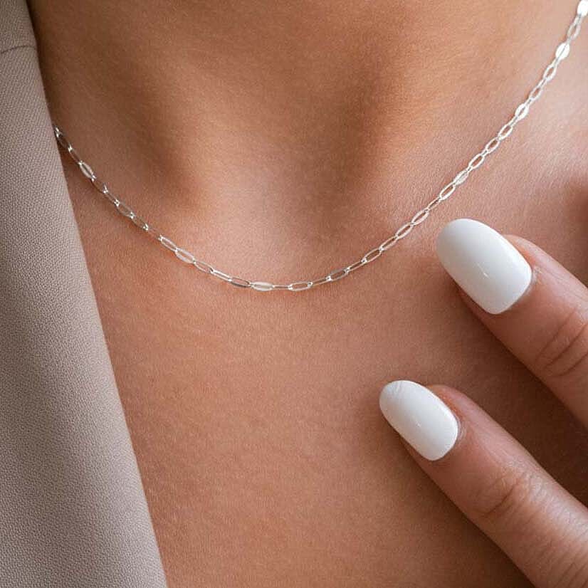 Sterling Silver 2.35MM Romy Chain with Spring Ring Clasp 18 Inch V32345937 5