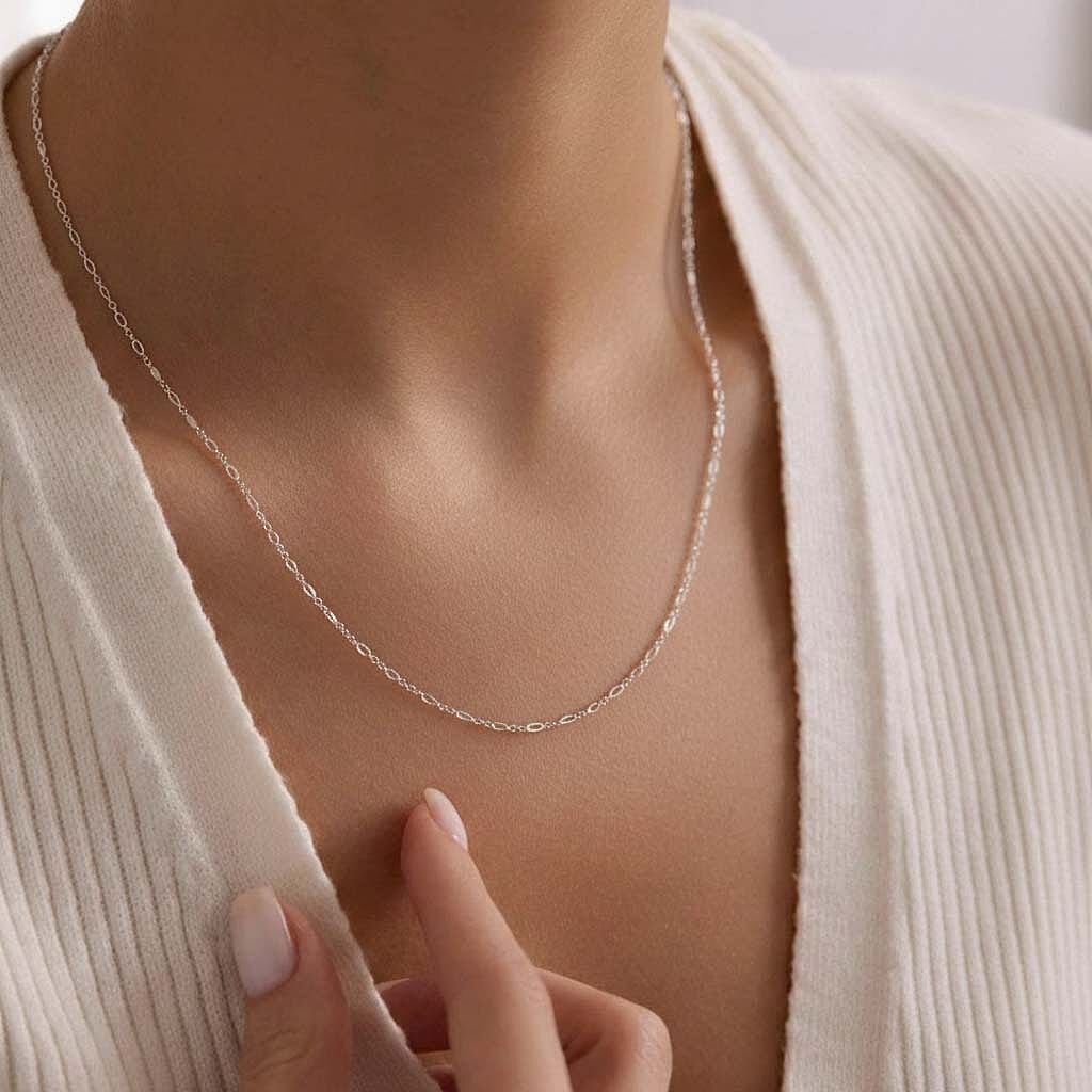 Close Out Deal - Sterling Silver Romy Chain with Spring Ring Clasp
