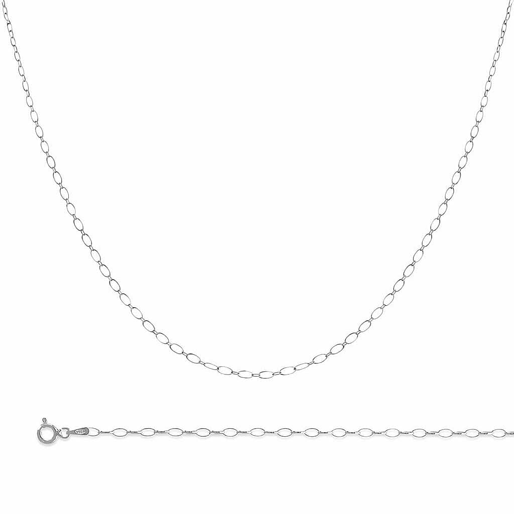 Close Out Deal Sterling Silver 2.35MM Romy Chain with Spring Ring Clasp 24 Inch V32352138 0