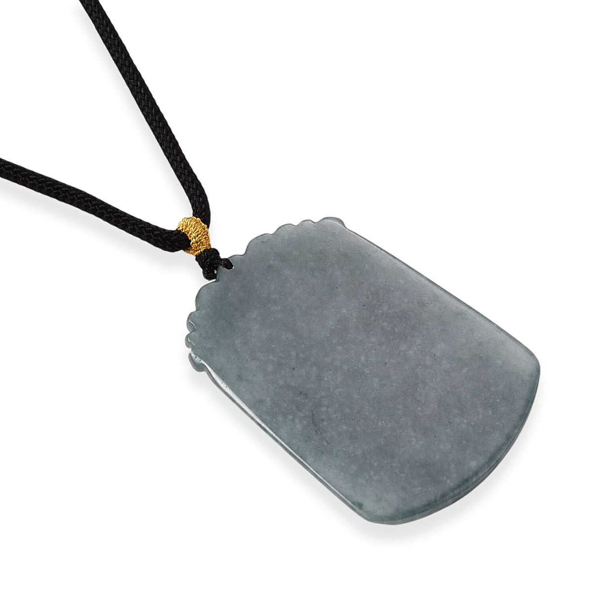 Natural Type A Jadeite Jade Stone Zodiac Snake Necklace with Cotton Thread (Size 26 Adjustable) 60.00 Ct. V32566554 4
