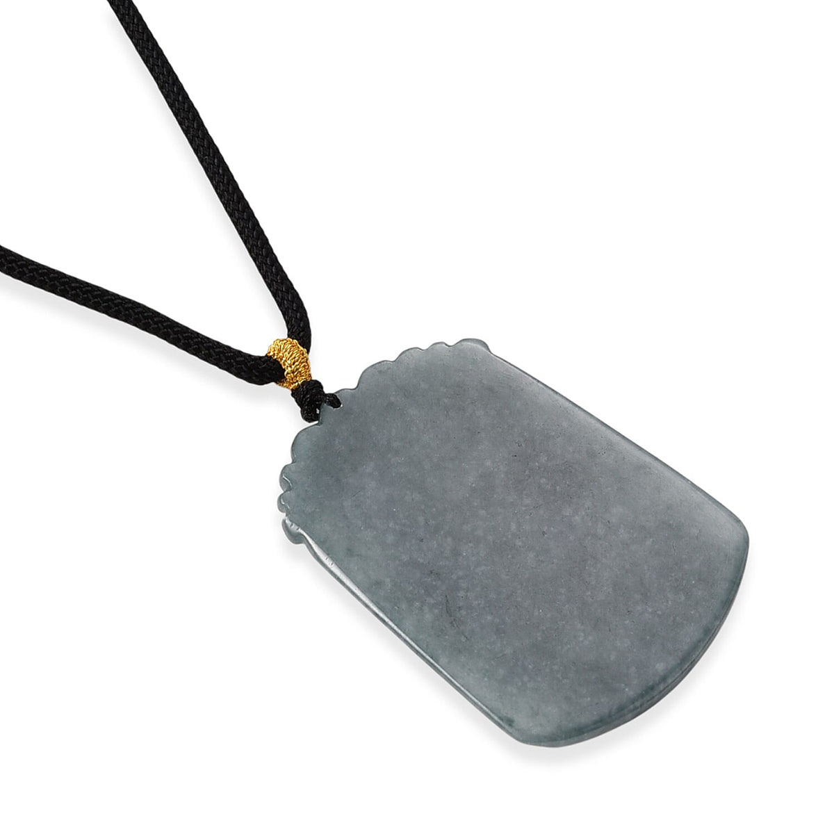 Natural Type A Jadeite Jade Stone Zodiac Dog Necklace with Cotton thread (Size 26 Adjustable) 60.00 Ct. V32566304 4