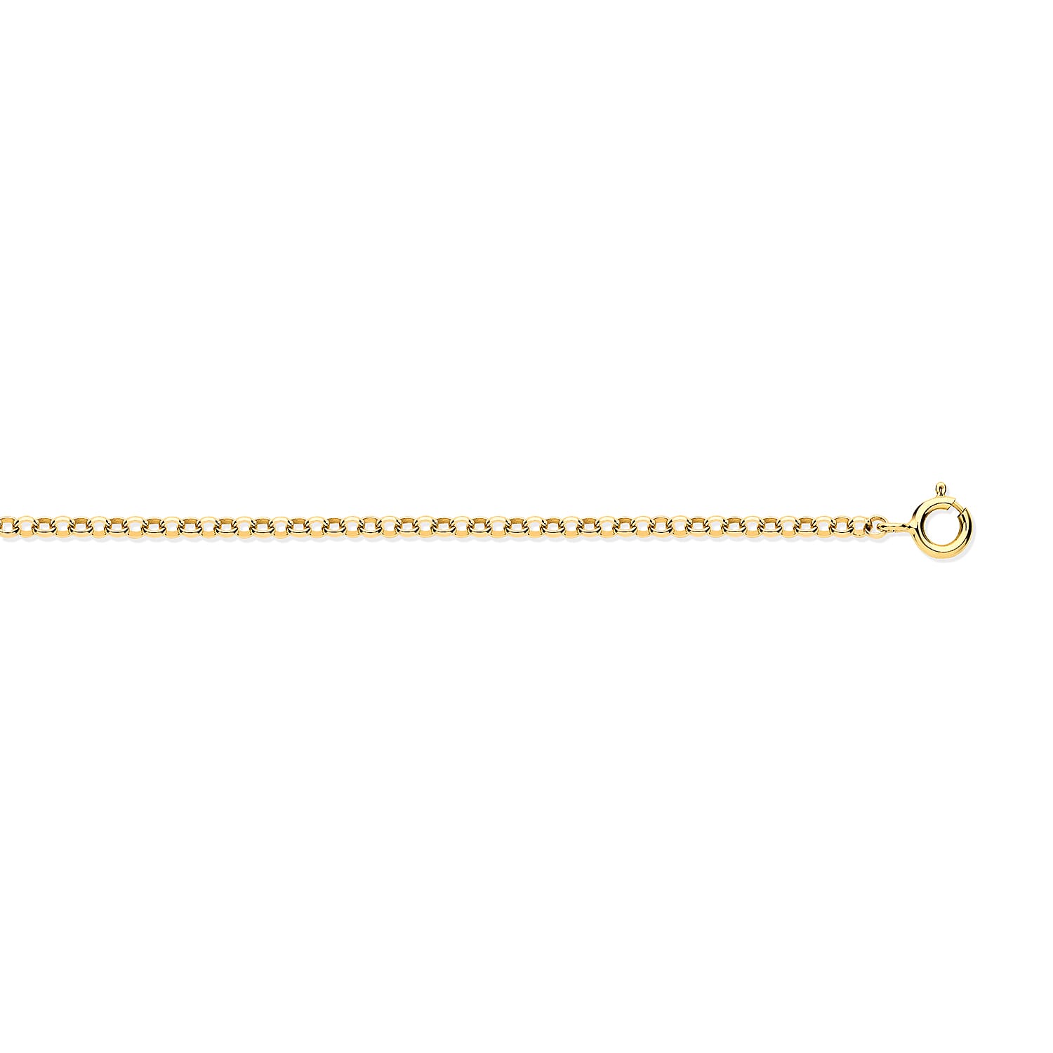 9K Yellow Gold 1.6MM Round Belcher Necklace with Spring Ring Clasp 18 Inch 8343676 0