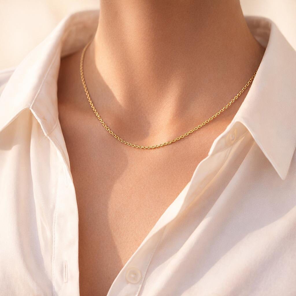 9K Yellow Gold 1.8MM Round Belcher Necklace with Spring Ring Clasp 24 Inch V32512581 2