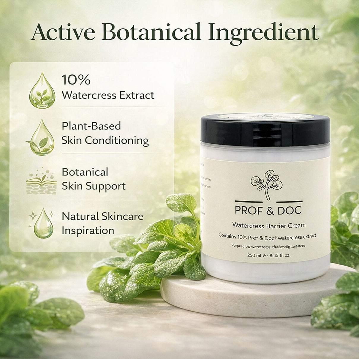 Prof &amp; Doc Watercress Barrier Cream - 250ml 8352780 2